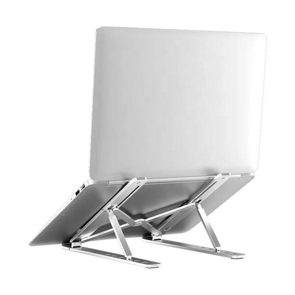 Adjustable Aluminum Laptop Stand – Foldable Ergonomic Riser for Desk & Office Use - Image 4
